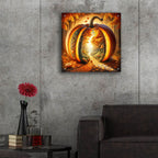 Fall Landscape Pumpkin 1 by Rey Klimt - 24x24 acrylic wall art in a room