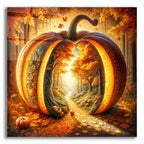 Fall Landscape Pumpkin 1 by Rey Klimt acrylic glass wall art