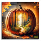 Fall Landscape Pumpkin 2 by Rey Klimt acrylic glass wall art