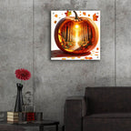 Fall Landscape Pumpkin 4 by Rey Klimt - 24x24 acrylic wall art in a room
