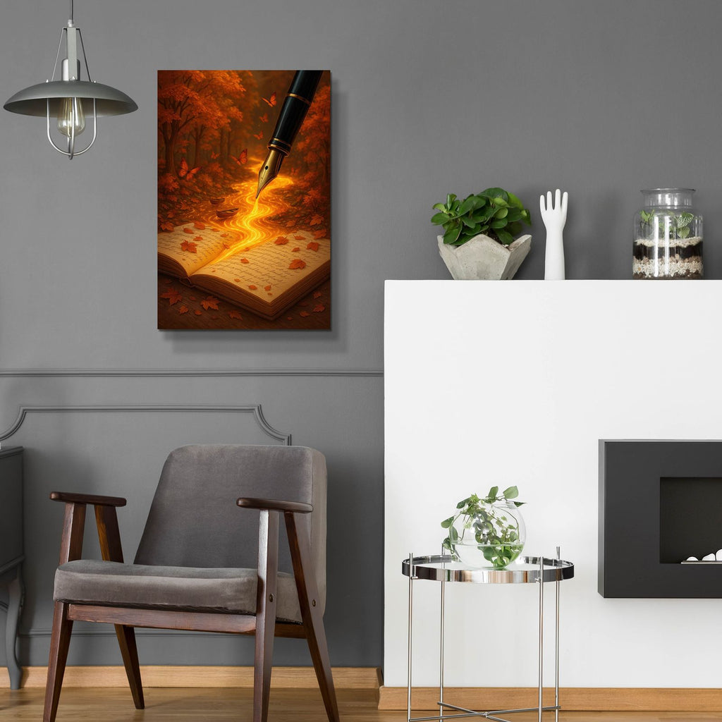 Fall Strokes by Rey Klimt - 16x24 acrylic wall art in a room