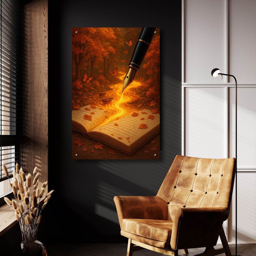 Fall Strokes by Rey Klimt - 24x36 acrylic wall art in a room