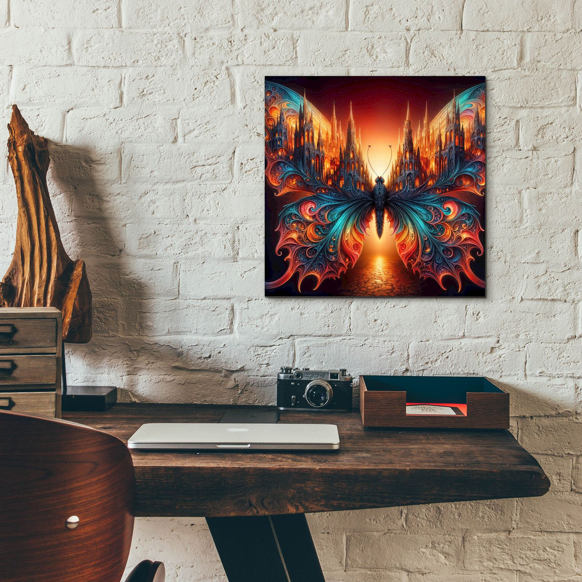Gothic Butterfly 2 by Rey Klimt - 12x12 acrylic wall art in a room
