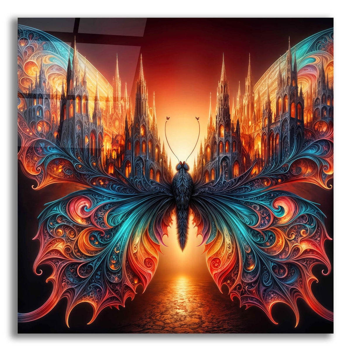 Gothic Butterfly 2 by Rey Klimt acrylic glass wall art