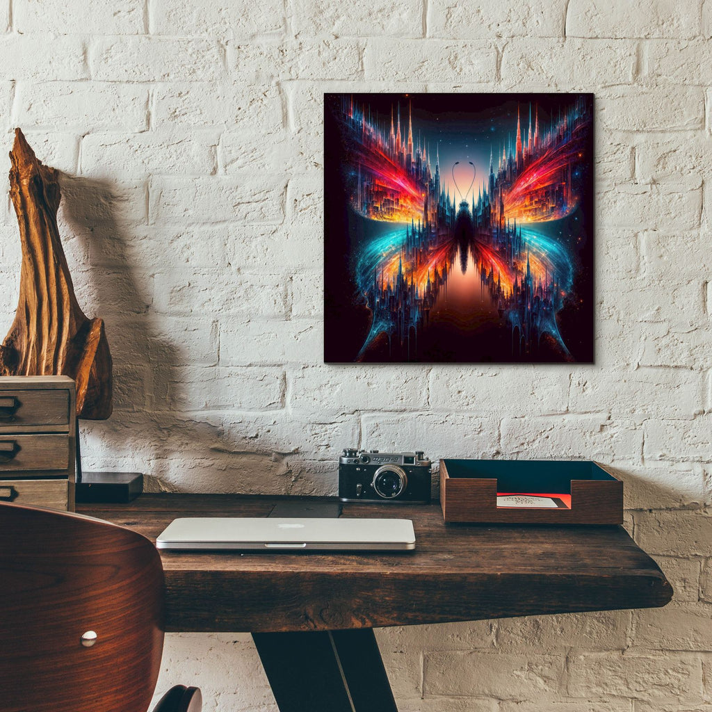 Gothic Butterfly 4 by Rey Klimt - 12x12 acrylic wall art in a room