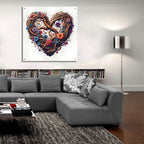 Heart Blooms Again 1 by Rey Klimt - 36x36 acrylic wall art in a room