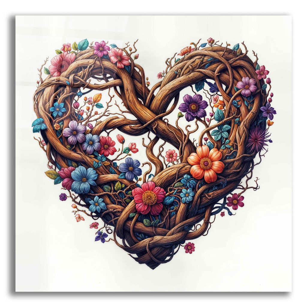 Heart Blooms Again 1 by Rey Klimt acrylic glass wall art