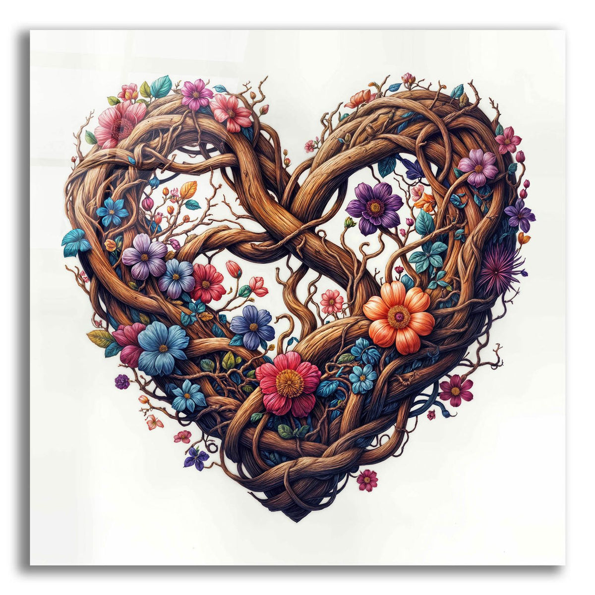 Heart Blooms Again 1 by Rey Klimt acrylic glass wall art