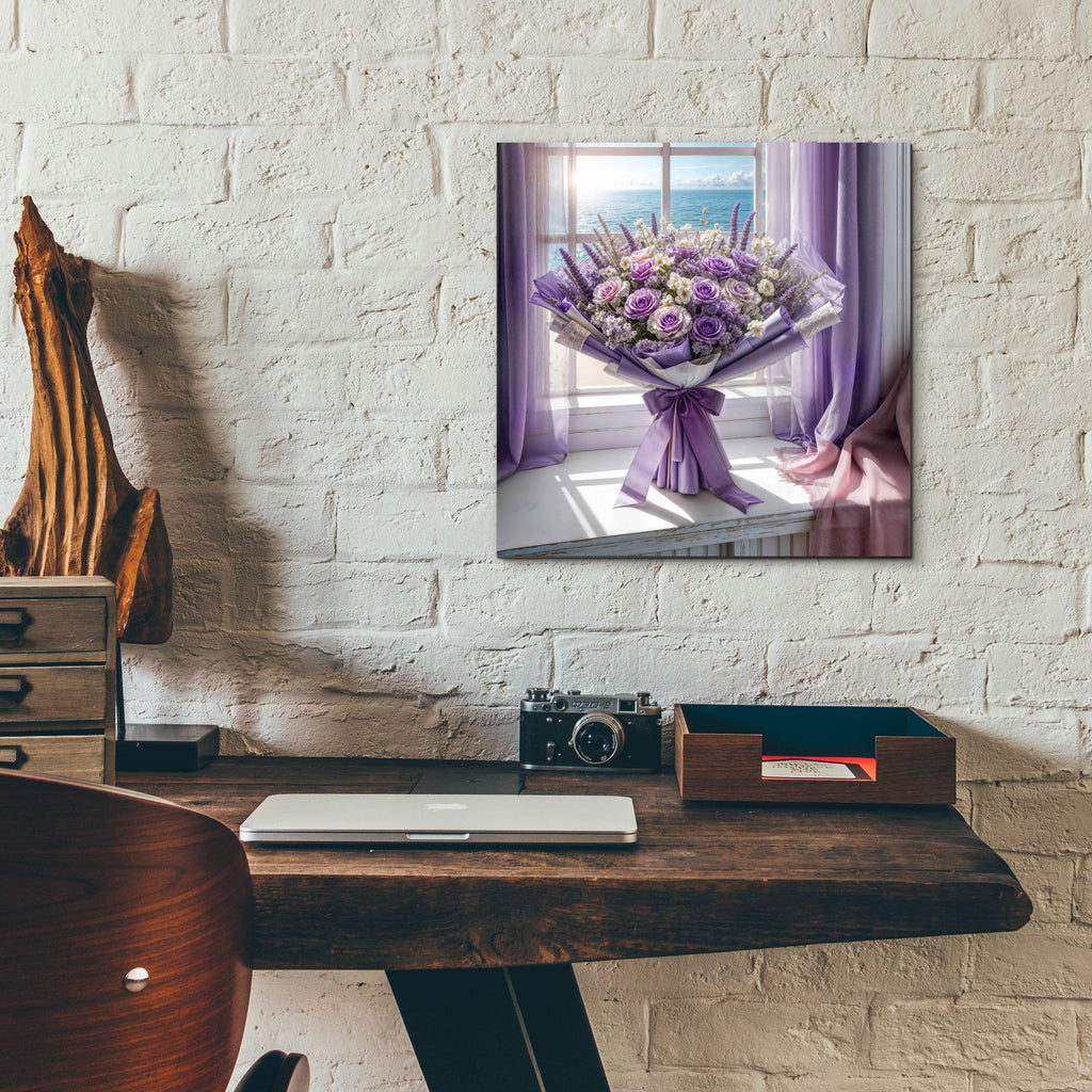 Lavander View 1 by Rey Klimt - 12x12 acrylic wall art in a room