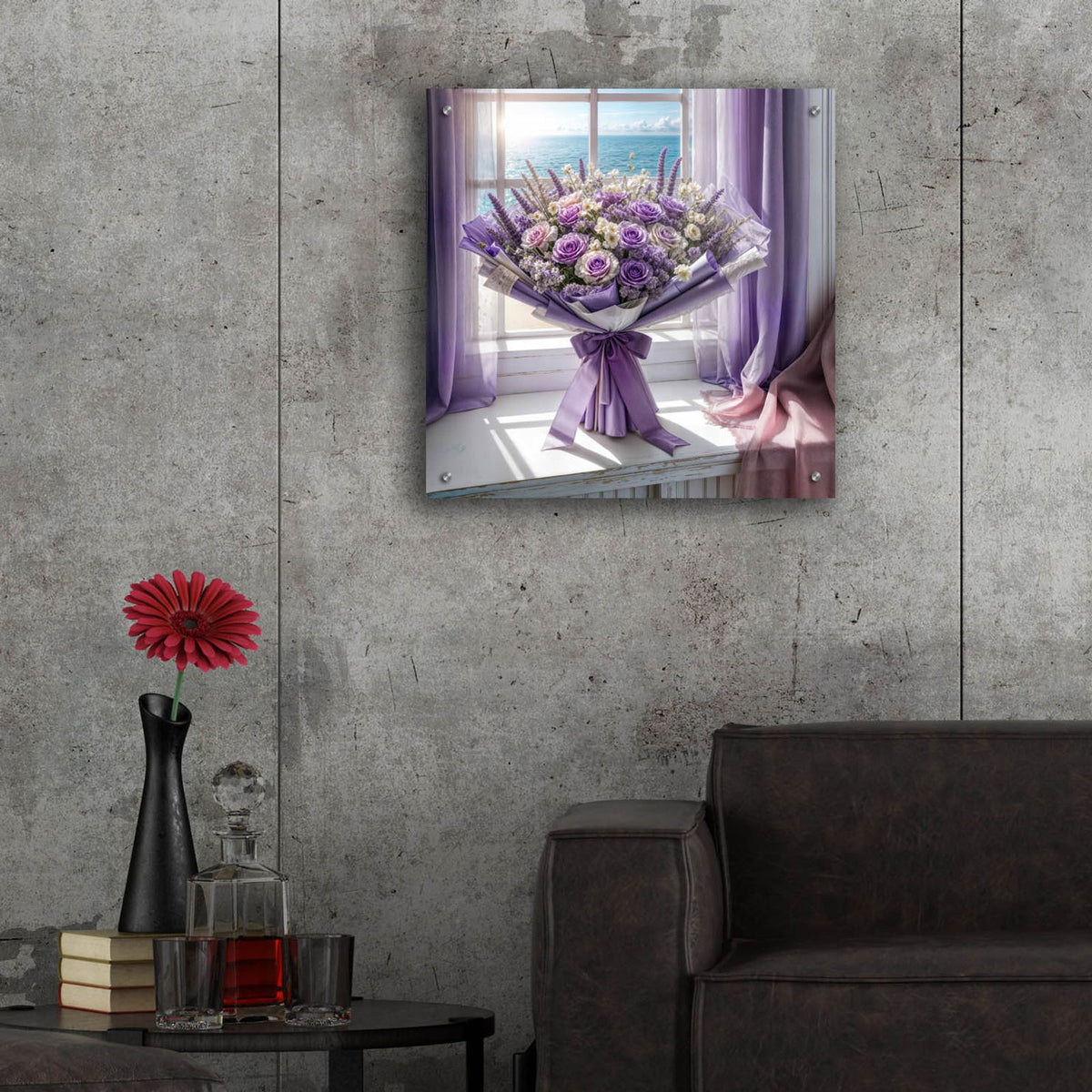 Lavander View 1 by Rey Klimt - 24x24 acrylic wall art in a room