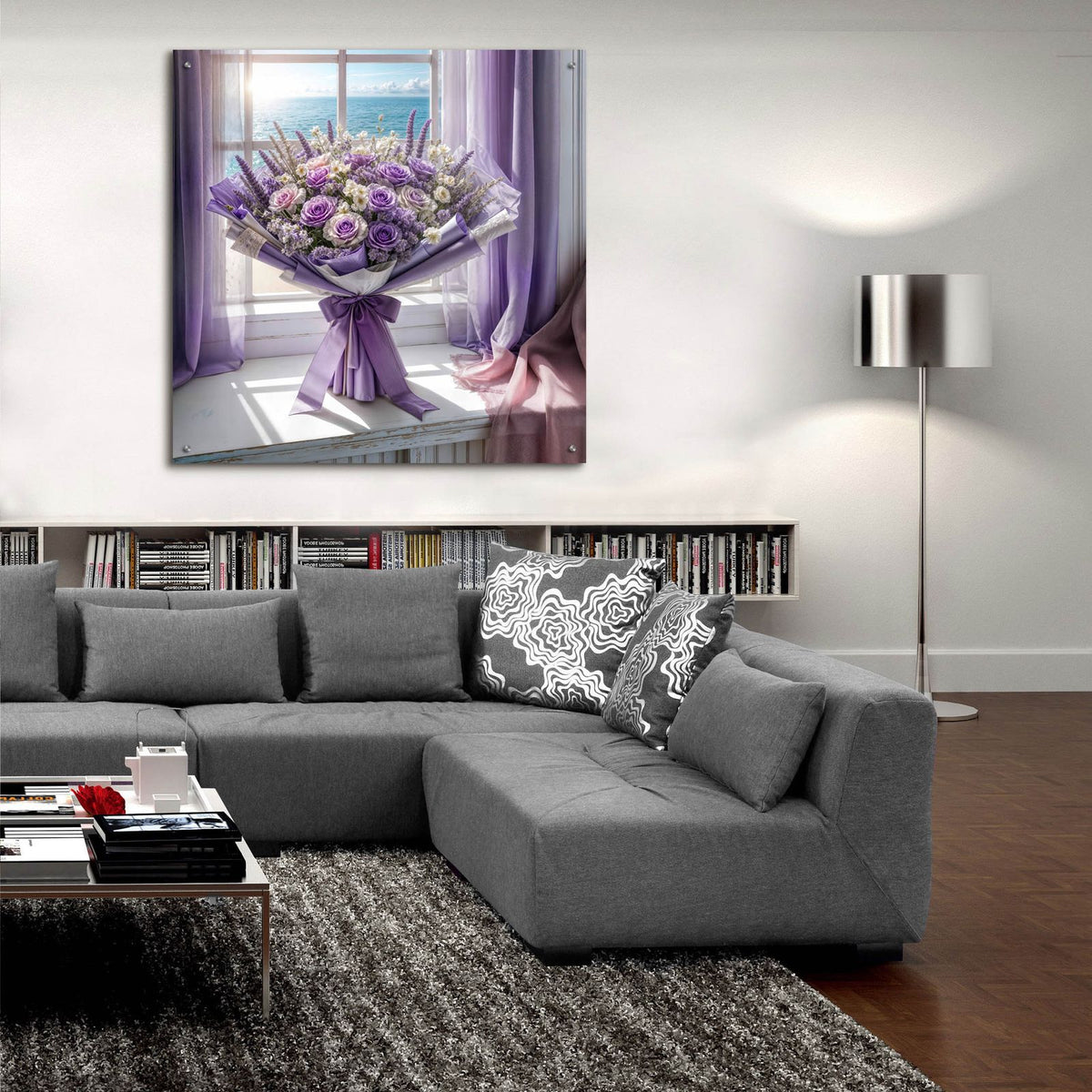 Lavander View 1 by Rey Klimt - 36x36 acrylic wall art in a room