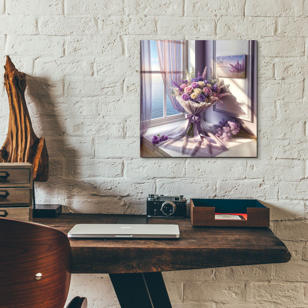 Lavander View 2 by Rey Klimt - 12x12 acrylic wall art in a room