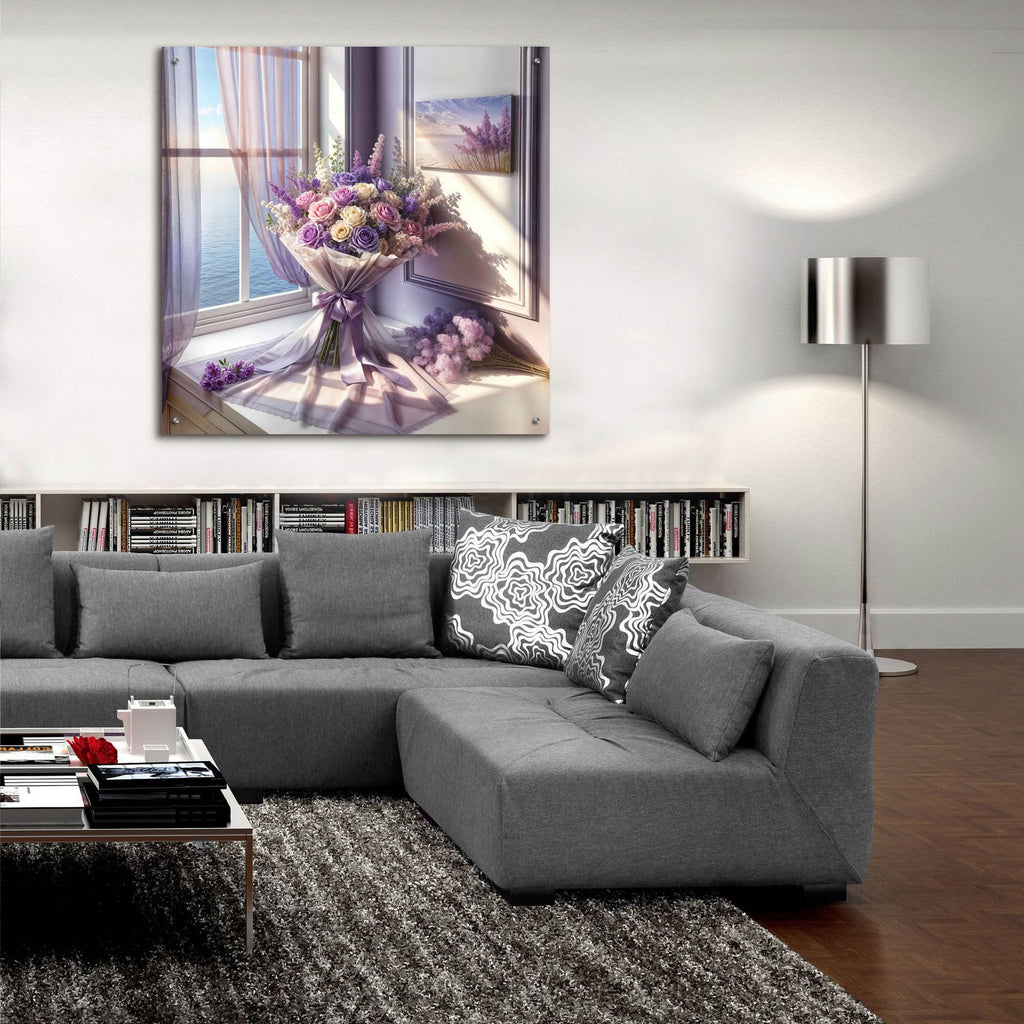 Lavander View 2 by Rey Klimt - 36x36 acrylic wall art in a room