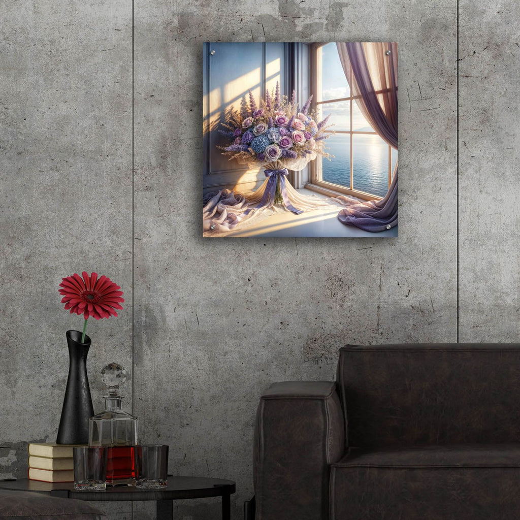 Lavander View 3 by Rey Klimt - 24x24 acrylic wall art in a room