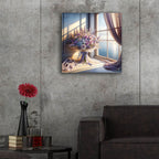 Lavander View 3 by Rey Klimt - 24x24 acrylic wall art in a room