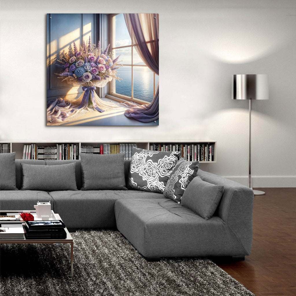 Lavander View 3 by Rey Klimt - 36x36 acrylic wall art in a room