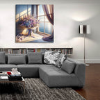 Lavander View 3 by Rey Klimt - 36x36 acrylic wall art in a room
