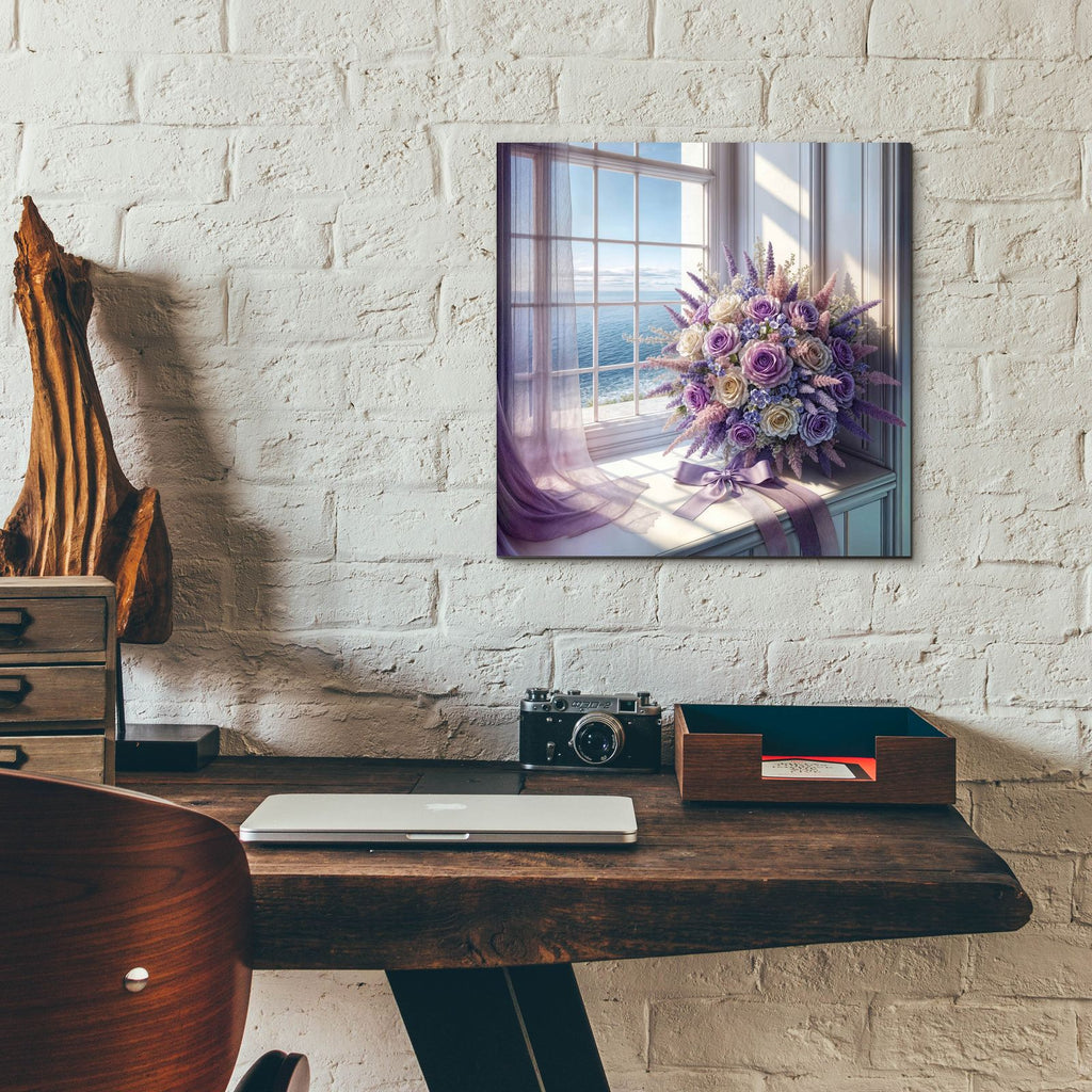 Lavander View 4 by Rey Klimt - 12x12 acrylic wall art in a room