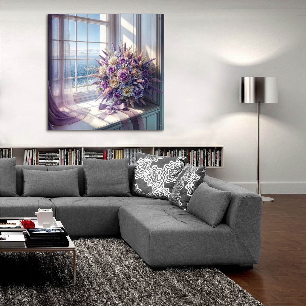 Lavander View 4 by Rey Klimt - 36x36 acrylic wall art in a room