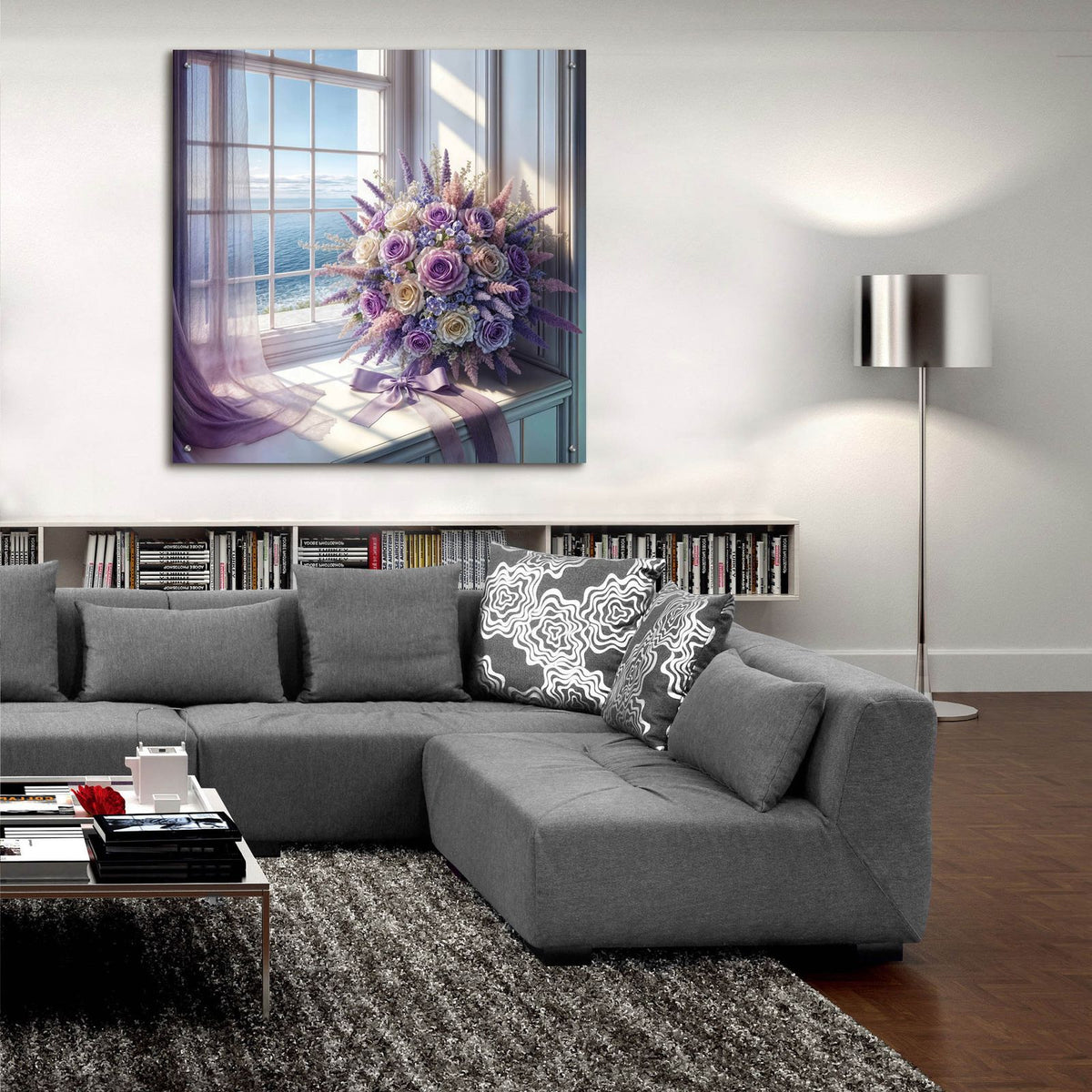 Lavander View 4 by Rey Klimt - 36x36 acrylic wall art in a room