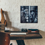 Lion Warrior by Rey Klimt - 12x12 acrylic wall art in a room