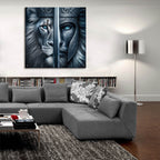 Lion Warrior by Rey Klimt - 36x36 acrylic wall art in a room