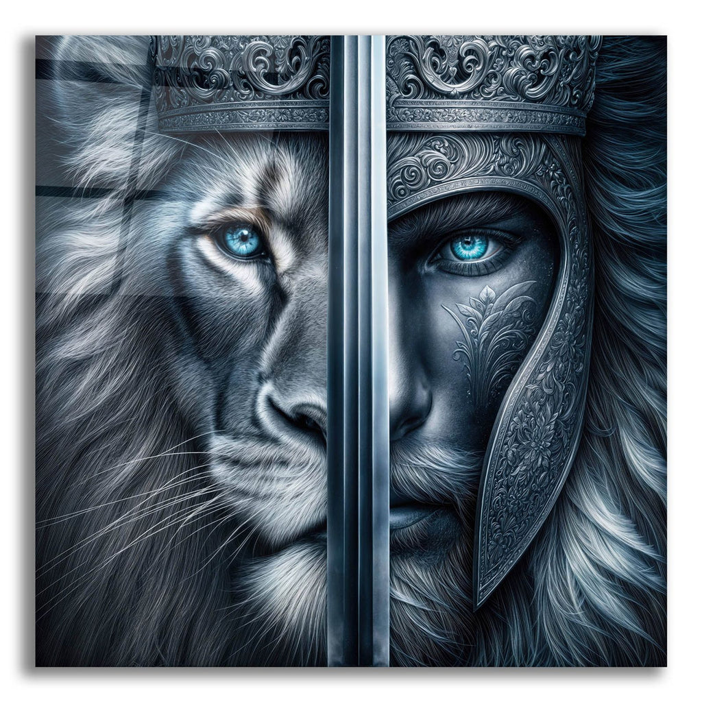 Lion Warrior by Rey Klimt acrylic glass wall art