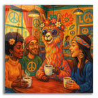 Love, Peace, Lamma by Rey Klimt acrylic glass wall art
