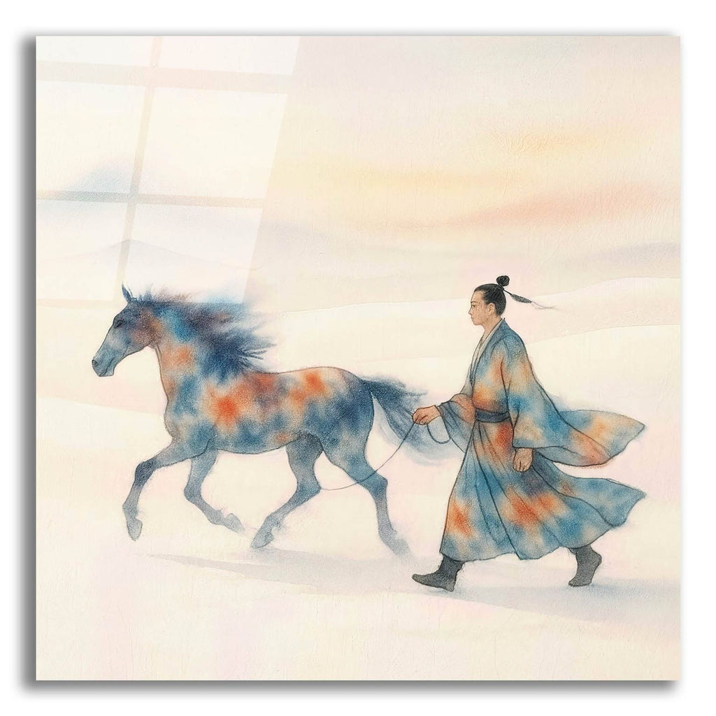 Man And Horse by Rey Klimt acrylic glass wall art