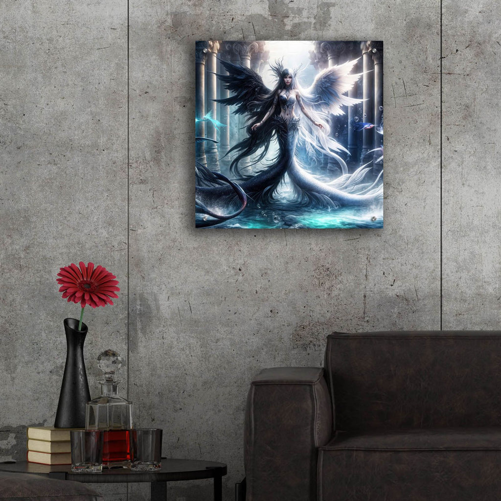 Mermaid Divided by Rey Klimt - 24x24 acrylic wall art in a room