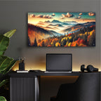 Mountains Fall Landscape 1 by Rey Klimt - 48x24 acrylic wall art in a room