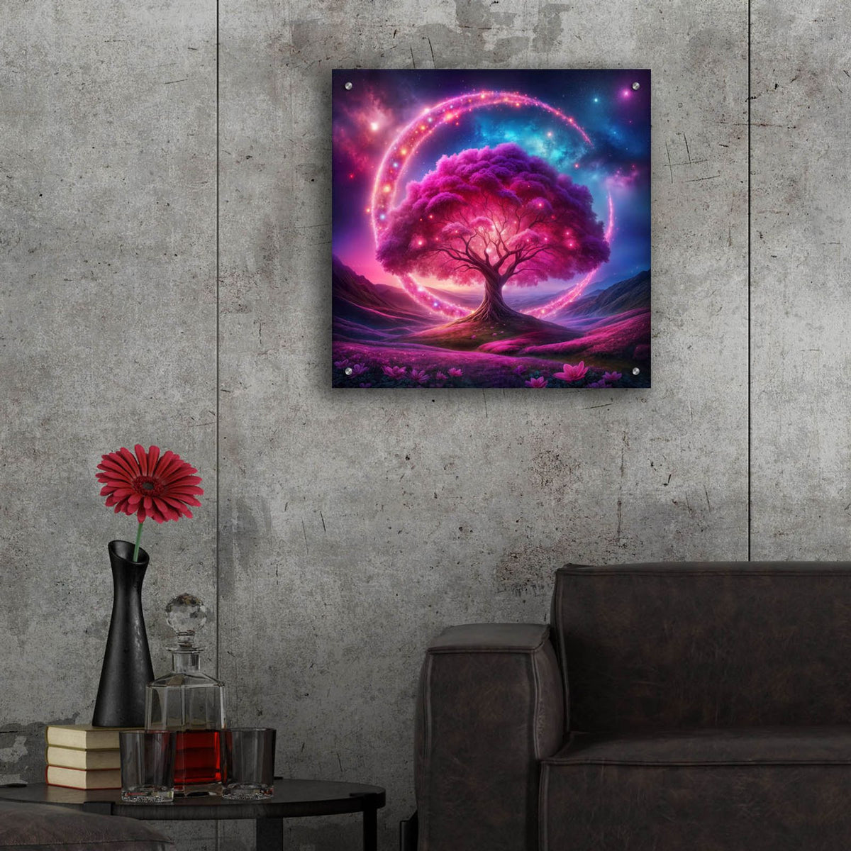 Purple Dreamscape by Rey Klimt - 24x24 acrylic wall art in a room