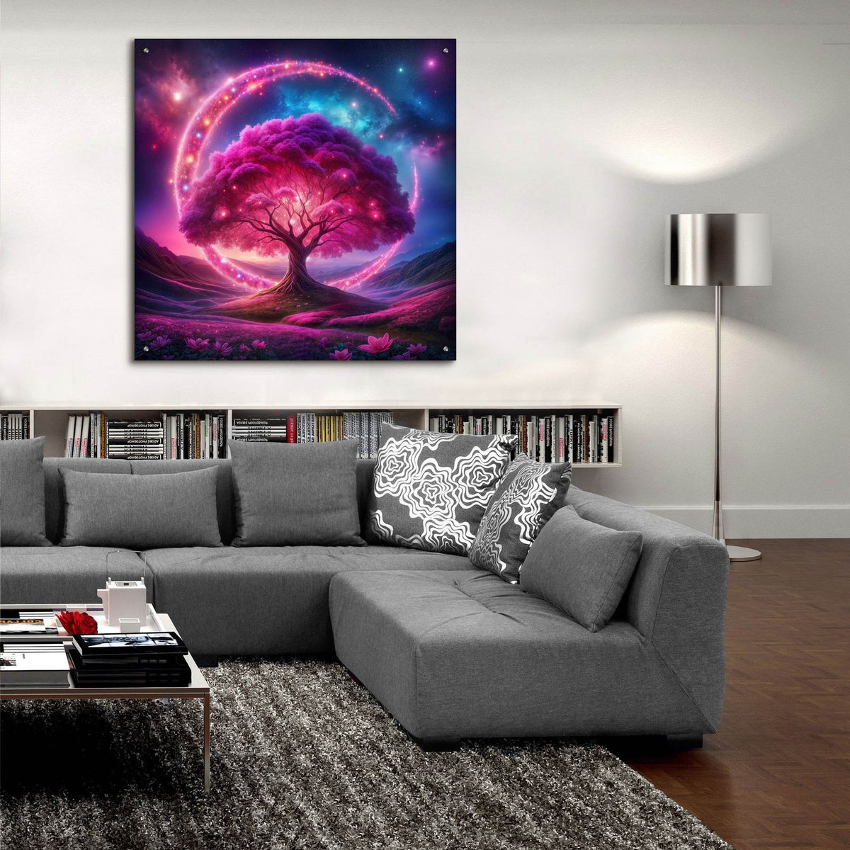 Purple Dreamscape by Rey Klimt - 36x36 acrylic wall art in a room