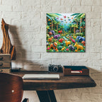 Rainforest Origami by Rey Klimt - 12x12 acrylic wall art in a room