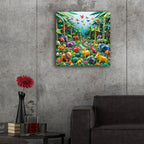 Rainforest Origami by Rey Klimt - 24x24 acrylic wall art in a room