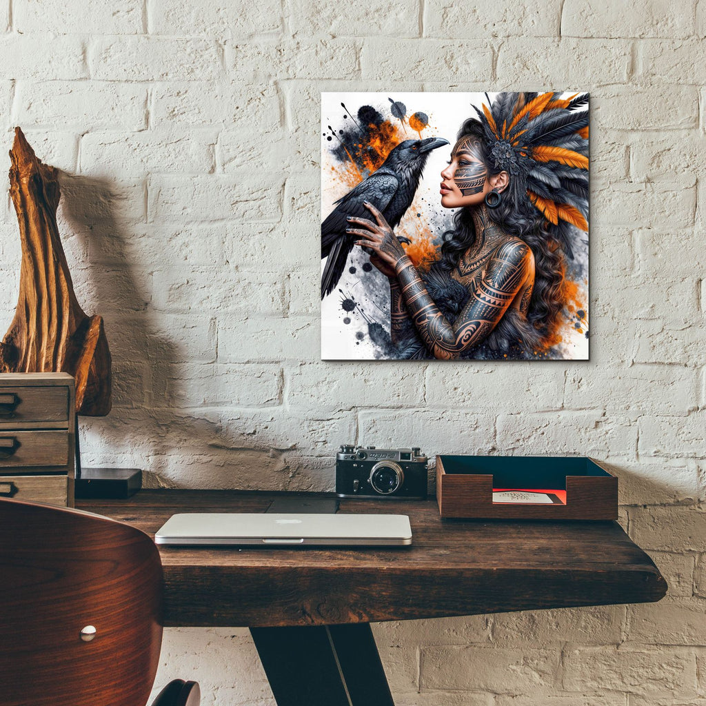 Raven by Rey Klimt - 12x12 acrylic wall art in a room