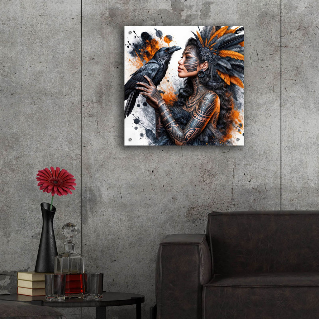 Raven by Rey Klimt - 24x24 acrylic wall art in a room