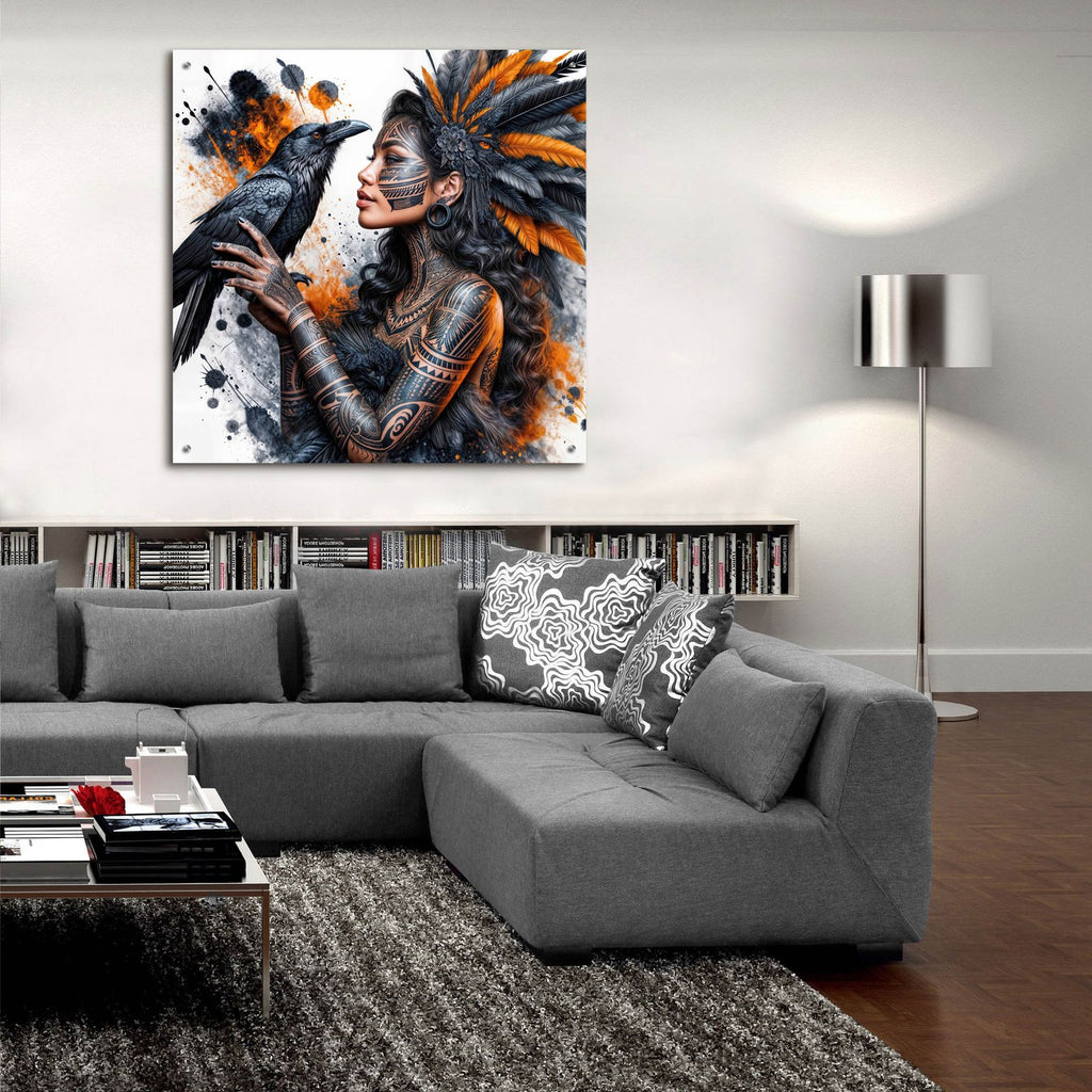 Raven by Rey Klimt - 36x36 acrylic wall art in a room