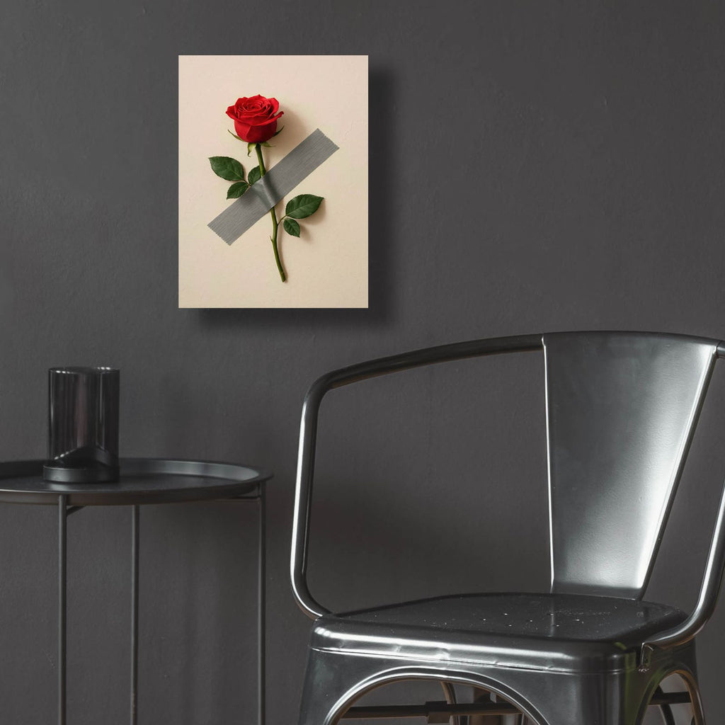 Rose On The Wall by Rey Klimt - 12x16 acrylic wall art in a room