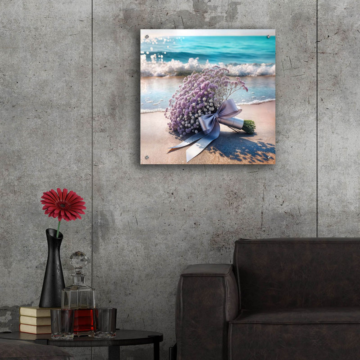 Seaside Bouquet 3 by Rey Klimt - 24x24 acrylic wall art in a room