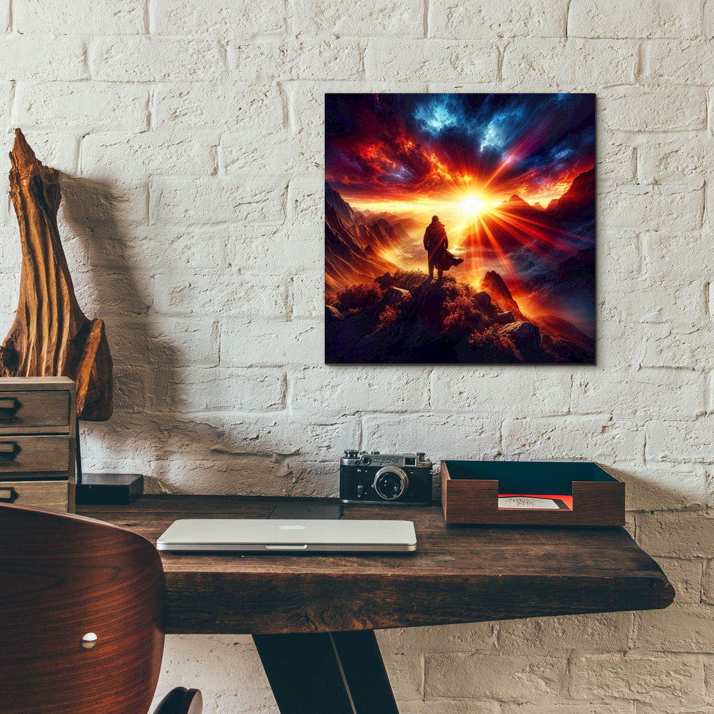 Sunrise Hero by Rey Klimt - 12x12 acrylic wall art in a room