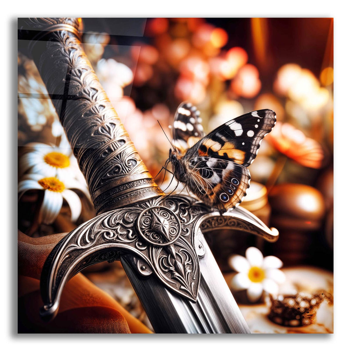 Sword And Butterfly 3 by Rey Klimt acrylic glass wall art