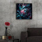 Teal Hear 3 by Rey Klimt - 24x24 acrylic wall art in a room
