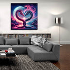 Two Dragons 1 by Rey Klimt - 36x36 acrylic wall art in a room