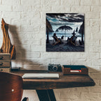 Two Witches At A Beach by Rey Klimt - 12x12 acrylic wall art in a room