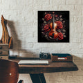 Violin And Roses by Rey Klimt - 12x12 acrylic wall art in a room