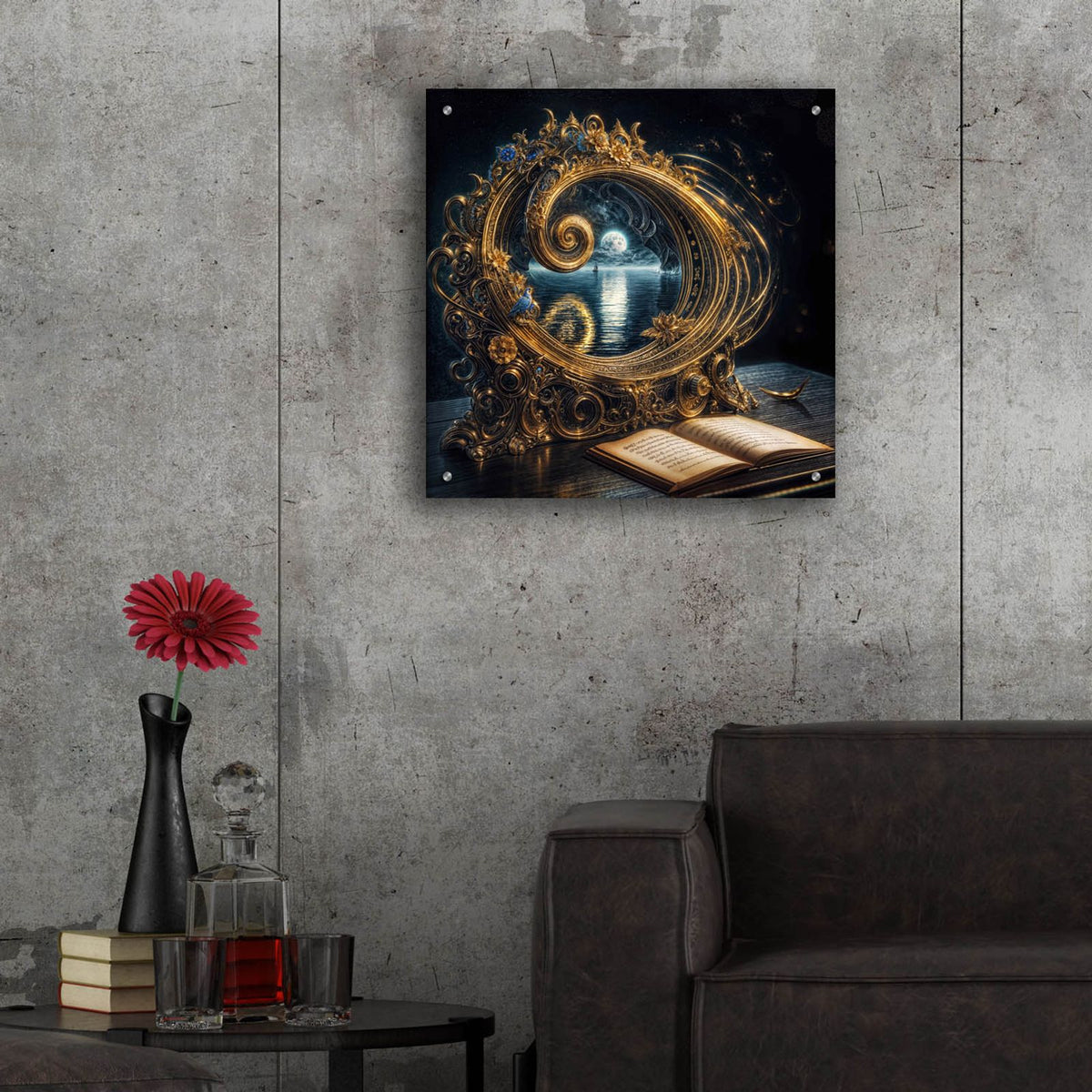 Whirlpool Of Dreams by Rey Klimt - 24x24 acrylic wall art in a room