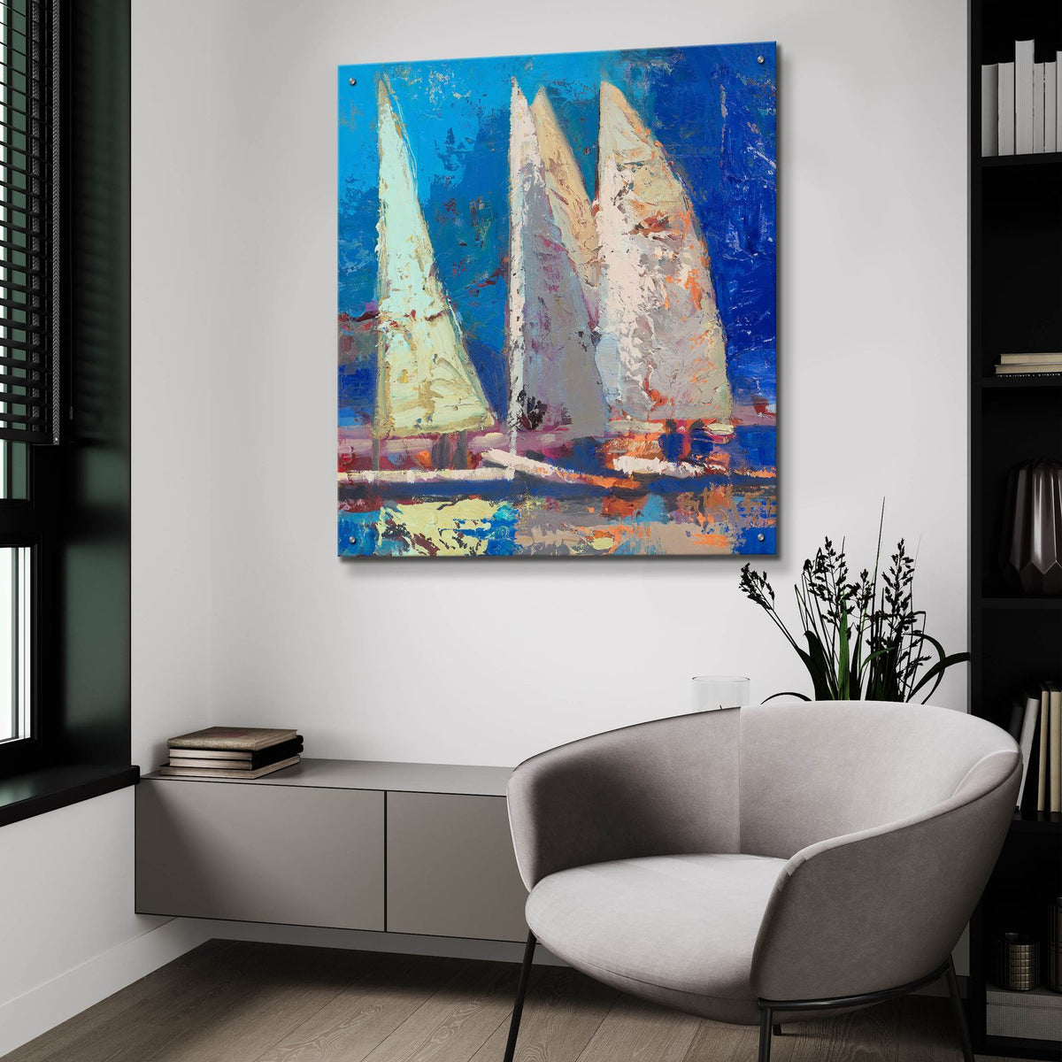 A Strong Wind by Beth Forst - 36x36 acrylic wall art in a room