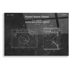 Epic Art 'Sound Amplifier Blueprint Patent Chalkboard,' Acrylic Glass Wall Art