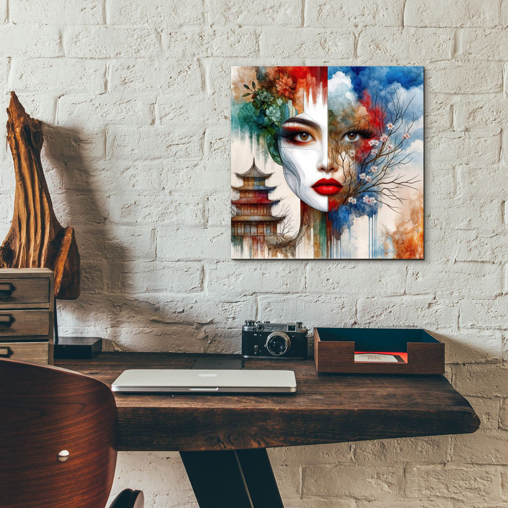 Blossom Divided by Rey Klimt - 12x12 acrylic wall art in a room